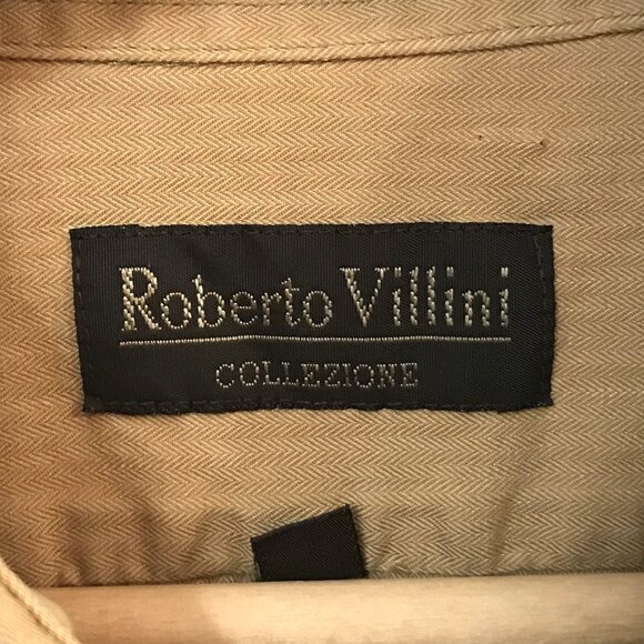 Roberto Villini Button-Down Shirt: Long Sleeves Autumn Gold, Men’s Size 17 34-35 - Picture 4 of 9